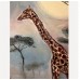 Giraffes at the Waterhole – Original Oil Painting